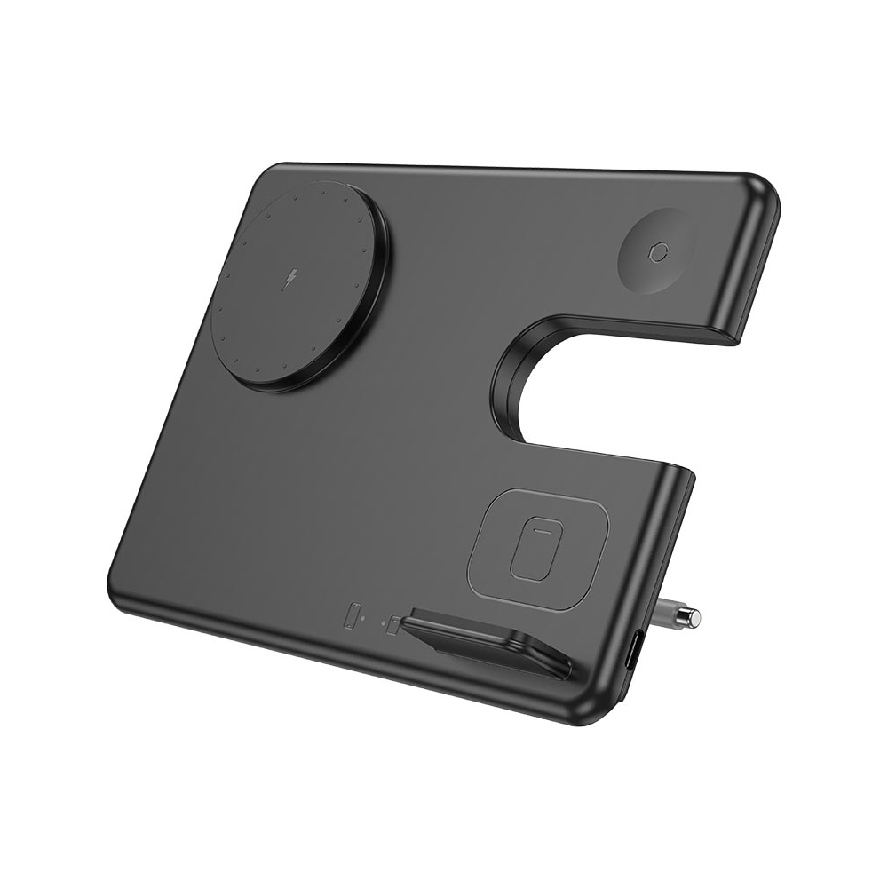 Επιτραπέζια Αναδιπλούμενη Βάση Φόρτισης Magsafe 3 σε 1 3A 15W με Κάθετη Φόρτιση 3 Συσκευών και Ρυθμιζόμενο Βραχίωνα Hoco Μαύρη Επιτραπέζια Αναδιπλούμενη Βάση Φόρτισης Magsafe 3 σε 1 3A 15W με Κάθετη Φόρτιση 3 Συσκευών και Ρυθμιζόμενο Βραχίωνα Hoco Μαύρη