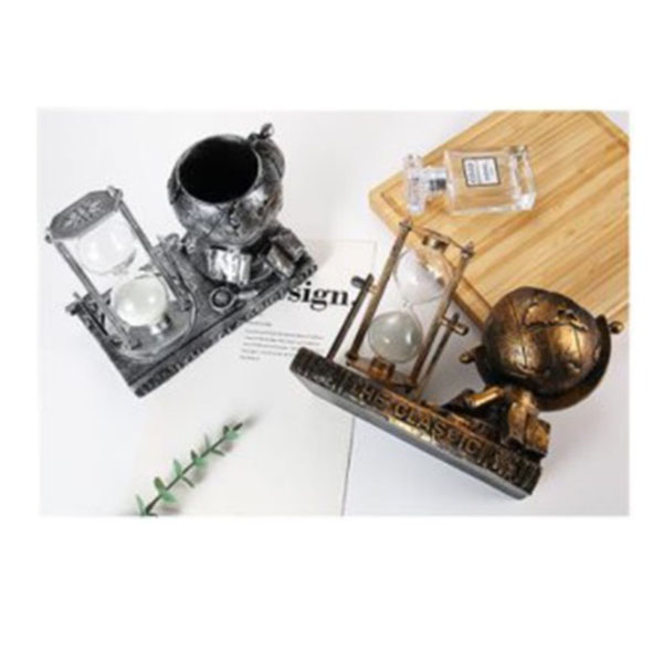 Επιτραπέζια Διακοσμητική Κλεψύδρα 8x16x13cm Ασημί Επιτραπέζια Διακοσμητική Κλεψύδρα 8x16x13cm Ασημί