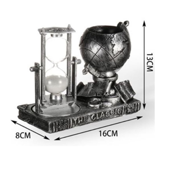 Επιτραπέζια Διακοσμητική Κλεψύδρα 8x16x13cm Ασημί Επιτραπέζια Διακοσμητική Κλεψύδρα 8x16x13cm Ασημί