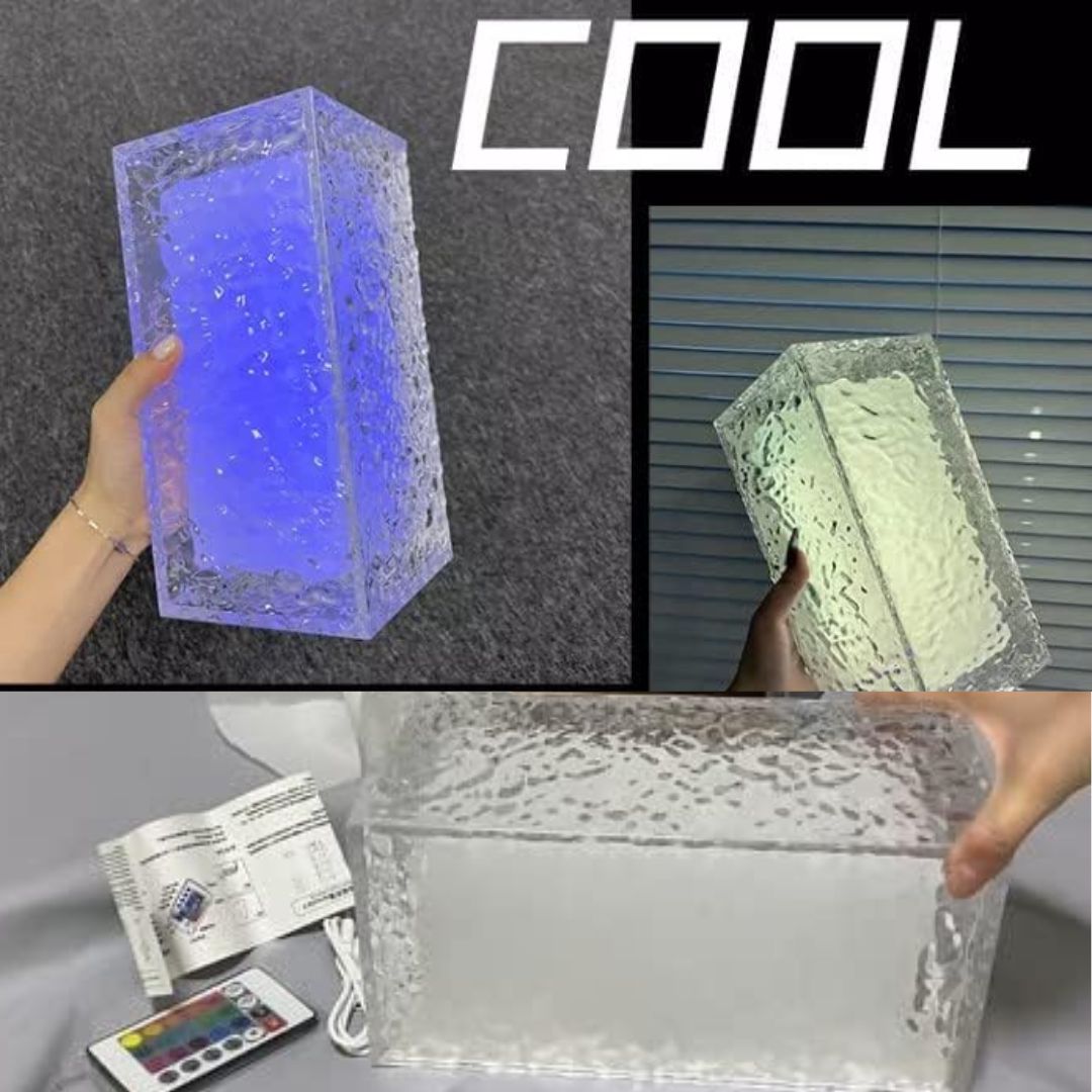 Επιτραπέζια Διακοσμητική Λάμπα LED με Εφέ Πάγου - RGB Φωτισμός, USB & Τηλεχειριστήριο Επιτραπέζια Διακοσμητική Λάμπα LED με Εφέ Πάγου - RGB Φωτισμός, USB & Τηλεχειριστήριο