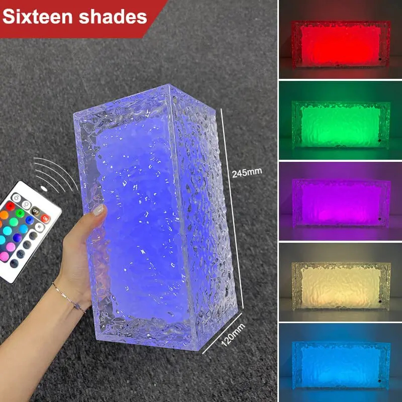 Επιτραπέζια Διακοσμητική Λάμπα LED με Εφέ Πάγου - RGB Φωτισμός, USB & Τηλεχειριστήριο Επιτραπέζια Διακοσμητική Λάμπα LED με Εφέ Πάγου - RGB Φωτισμός, USB & Τηλεχειριστήριο