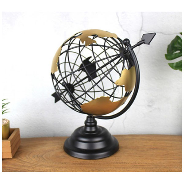 Επιτραπέζια Διακοσμητική Υδρόγειος Σφαίρα 31x16cm Μαύρη Επιτραπέζια Διακοσμητική Υδρόγειος Σφαίρα 31x16cm Μαύρη