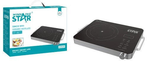 Επιτραπέζια Ηλεκτρική Μονή Επαγωγική Εστία 2000W - Με Πάνελ Αφής & Χρονόμετρο - Winning Star Επιτραπέζια Ηλεκτρική Μονή Επαγωγική Εστία 2000W - Με Πάνελ Αφής & Χρονόμετρο - Winning Star