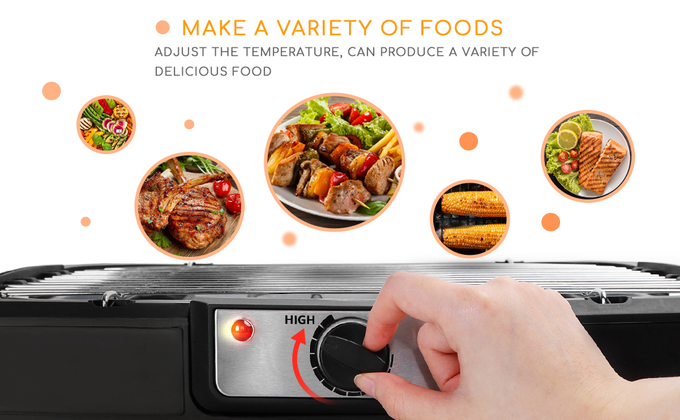 Επιτραπέζια Ηλεκτρική Ψησταριά BBQ 2000W - Με Δοχείο Νερού 1,5L για Ψήσιμο Χωρίς Καπνό - AIGOSTAR Επιτραπέζια Ηλεκτρική Ψησταριά BBQ 2000W - Με Δοχείο Νερού 1,5L για Ψήσιμο Χωρίς Καπνό - AIGOSTAR