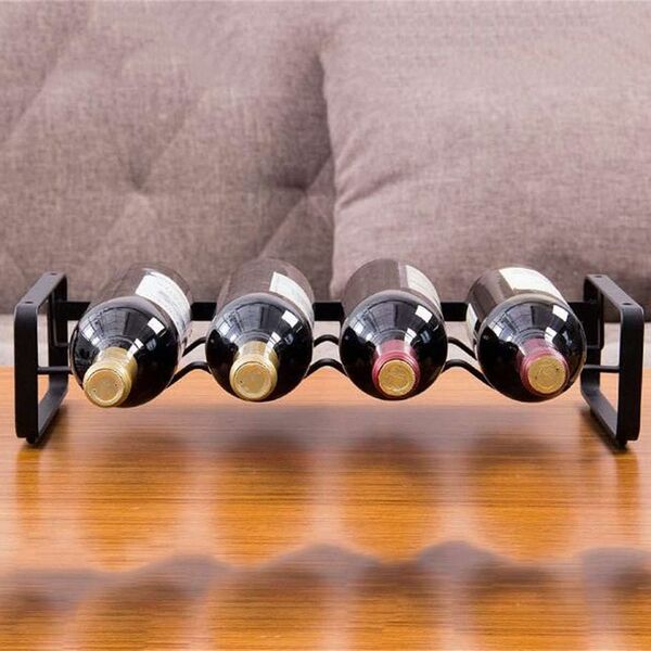 Επιτραπέζια Minimal Μεταλλική Μπουκαλοθήκη – Κάβα 4 Θέσεων Μαύρη Επιτραπέζια Minimal Μεταλλική Μπουκαλοθήκη – Κάβα 4 Θέσεων Μαύρη