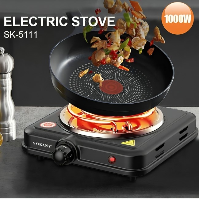 Επιτραπέζια Μονή Εστία Μαγειρέματος 1000W - SOKANY Επιτραπέζια Μονή Εστία Μαγειρέματος 1000W - SOKANY