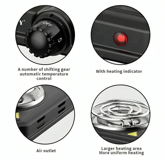 Επιτραπέζια Μονή Εστία Μαγειρέματος 1000W - SOKANY Επιτραπέζια Μονή Εστία Μαγειρέματος 1000W - SOKANY