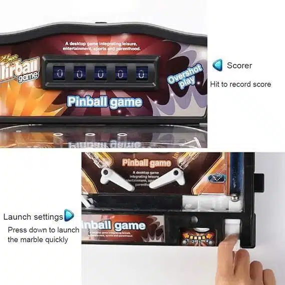 Επιτραπέζιο Arcade Φλίπερ με Ηλεκτρονικό Πίνακα Σκορ, Ηχητικά Εφέ και Φώτα - Super Pinball Game Flipper Επιτραπέζιο Arcade Φλίπερ με Ηλεκτρονικό Πίνακα Σκορ, Ηχητικά Εφέ και Φώτα - Super Pinball Game Flipper