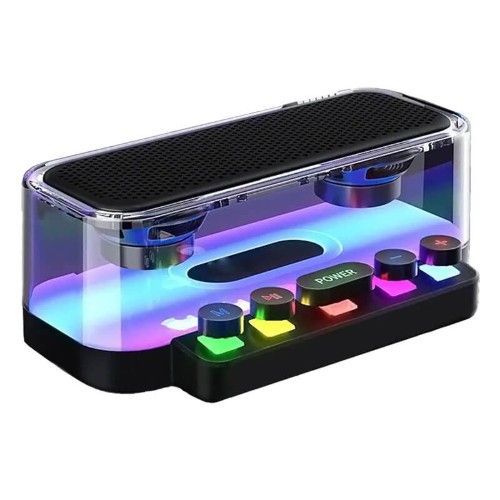 Επιτραπέζιο Bluetooth Ηχείο RGB 1200mAh με Μηχανικά Πλήκτρα Μαύρο Επιτραπέζιο Bluetooth Ηχείο RGB 1200mAh με Μηχανικά Πλήκτρα Μαύρο