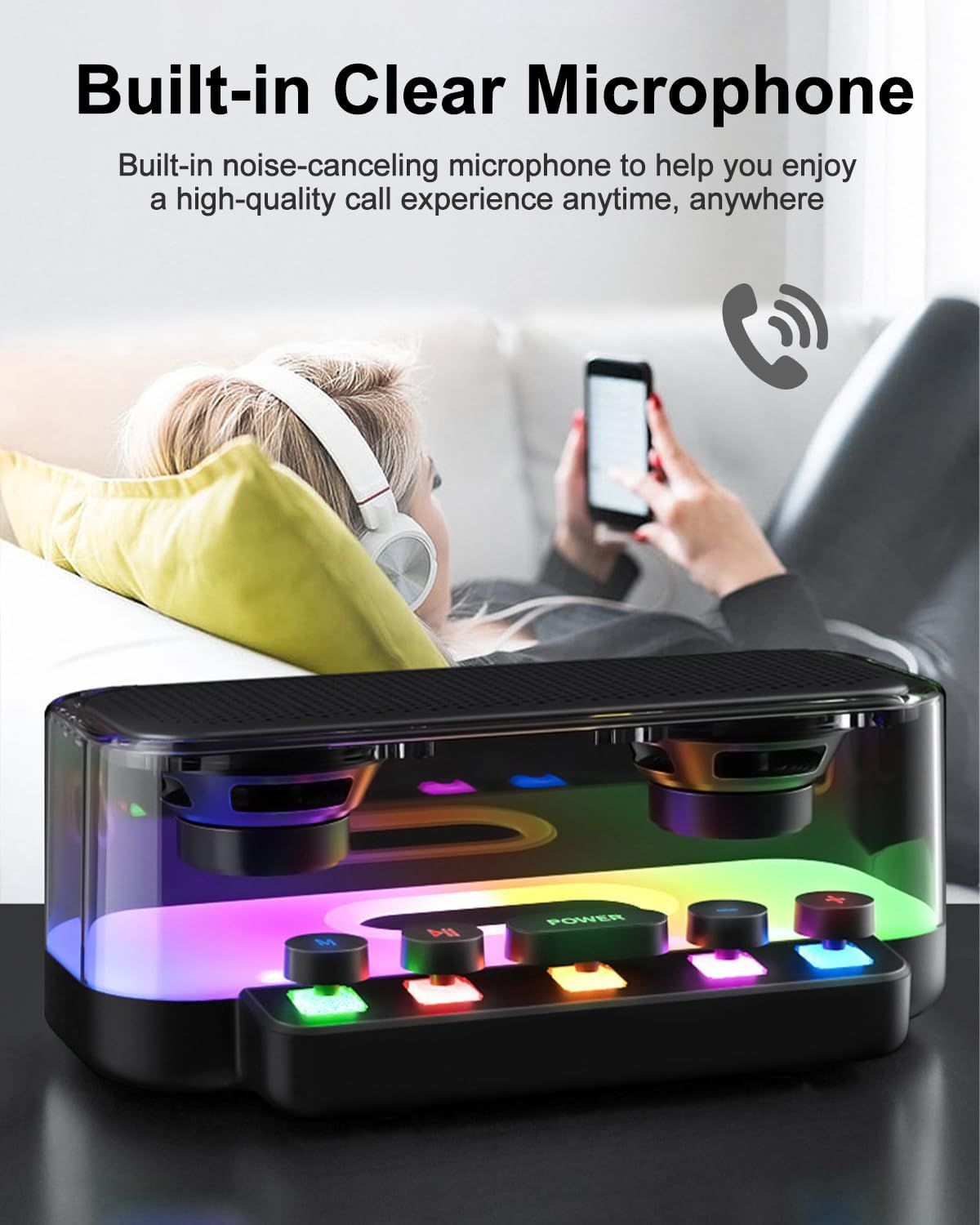 Επιτραπέζιο Bluetooth Ηχείο RGB 1200mAh με Μηχανικά Πλήκτρα Πράσινο Επιτραπέζιο Bluetooth Ηχείο RGB 1200mAh με Μηχανικά Πλήκτρα Πράσινο