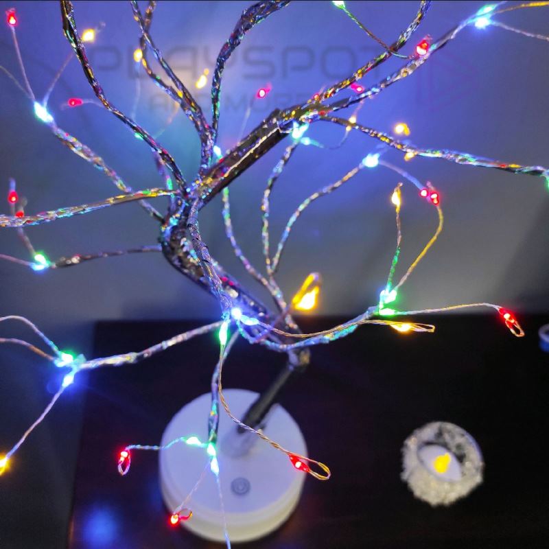 Επιτραπέζιο Διακοσμητικό Δεντράκι με 90 Πολύχρωμα Λαμπάκια LED Επιτραπέζιο Διακοσμητικό Δεντράκι με 90 Πολύχρωμα Λαμπάκια LED