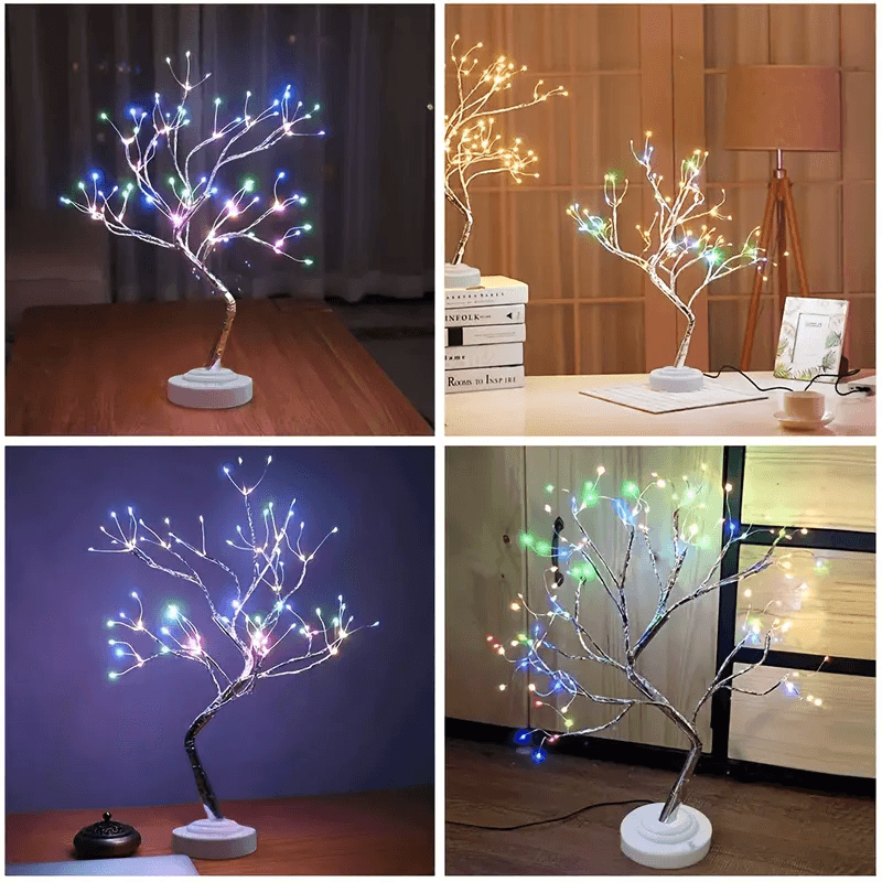 Επιτραπέζιο Διακοσμητικό Δεντράκι με 90 Πολύχρωμα Λαμπάκια LED Επιτραπέζιο Διακοσμητικό Δεντράκι με 90 Πολύχρωμα Λαμπάκια LED