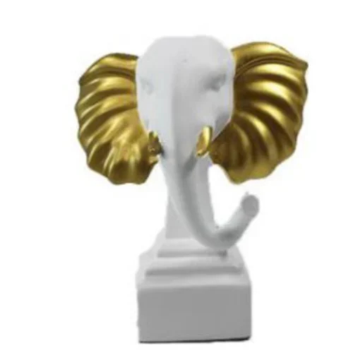 Επιτραπέζιο Διακοσμητικό “Elephant” Ρητίνης Λευκό/Χρυσό 20x6x21cm Επιτραπέζιο Διακοσμητικό “Elephant” Ρητίνης Λευκό/Χρυσό 20x6x21cm