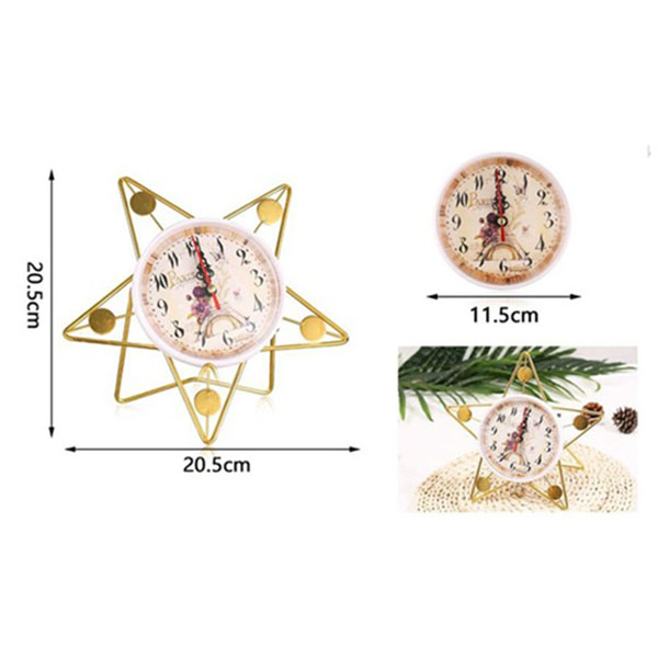 Επιτραπέζιο Διακοσμητικό Ρολόι με Αστέρι 20.5x20.5cm Επιτραπέζιο Διακοσμητικό Ρολόι με Αστέρι 20.5x20.5cm