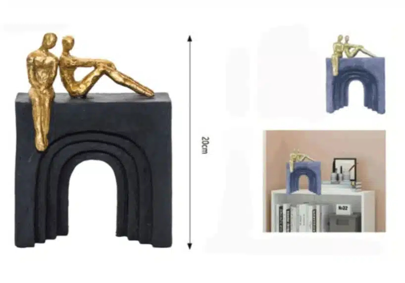 Διακοσμητικό Χώρου Πολυρητίνης Ζευγάρι 15x5x20cm Home Theory Διακοσμητικό Χώρου Πολυρητίνης Ζευγάρι 15x5x20cm Home Theory