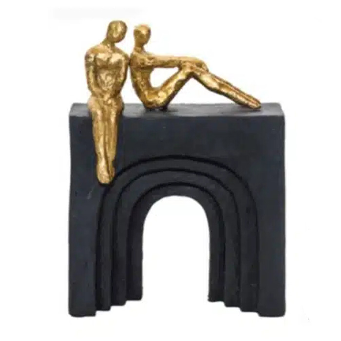 Διακοσμητικό Χώρου Πολυρητίνης Ζευγάρι 15x5x20cm Home Theory Διακοσμητικό Χώρου Πολυρητίνης Ζευγάρι 15x5x20cm Home Theory