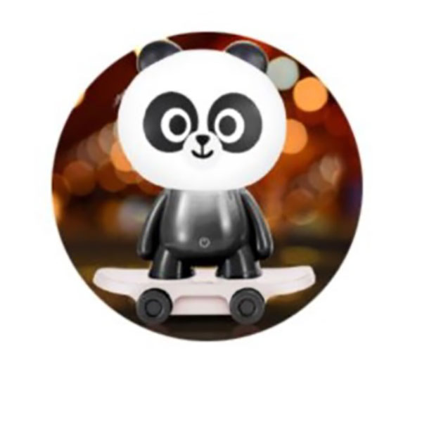 Επιτραπέζιο Παιδικό Πορτατίφ Πάντα με Πατίνι 25cm Ασπρόμαυρο Επιτραπέζιο Παιδικό Πορτατίφ Πάντα με Πατίνι 25cm Ασπρόμαυρο