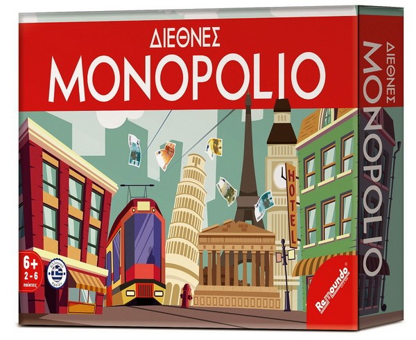 Επιτραπέζιο Παιχνίδι Διεθνές MONOPOLIO - Για 2 έως 6 Παίκτες Άνω των 6 Ετών - Remoundo Επιτραπέζιο Παιχνίδι Διεθνές MONOPOLIO - Για 2 έως 6 Παίκτες Άνω των 6 Ετών - Remoundo