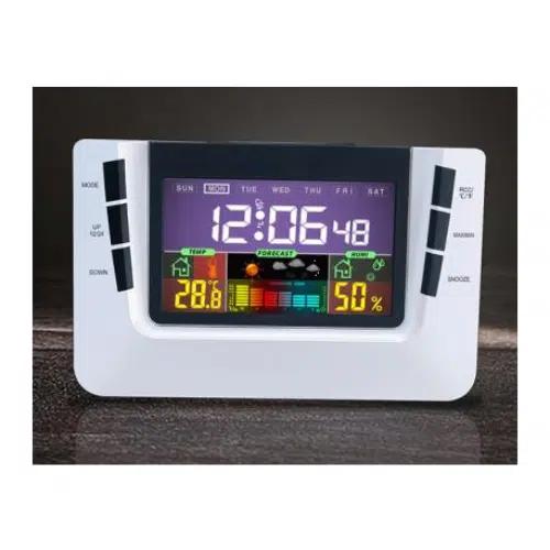 Επιτραπέζιο Ψηφιακό Ρολόι Έγχρωμο με Ξυπνητήρι,Προβολή Καιρού και Θερμοκρασίας Επιτραπέζιο Ψηφιακό Ρολόι Έγχρωμο με Ξυπνητήρι,Προβολή Καιρού και Θερμοκρασίας