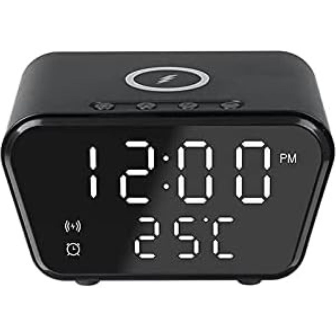 Επιτραπέζιο Ψηφιακό Ρολόι με Ξυπνητήρι & Ασύρματη Φόρτιση Μαύρο Επιτραπέζιο Ψηφιακό Ρολόι με Ξυπνητήρι & Ασύρματη Φόρτιση Μαύρο