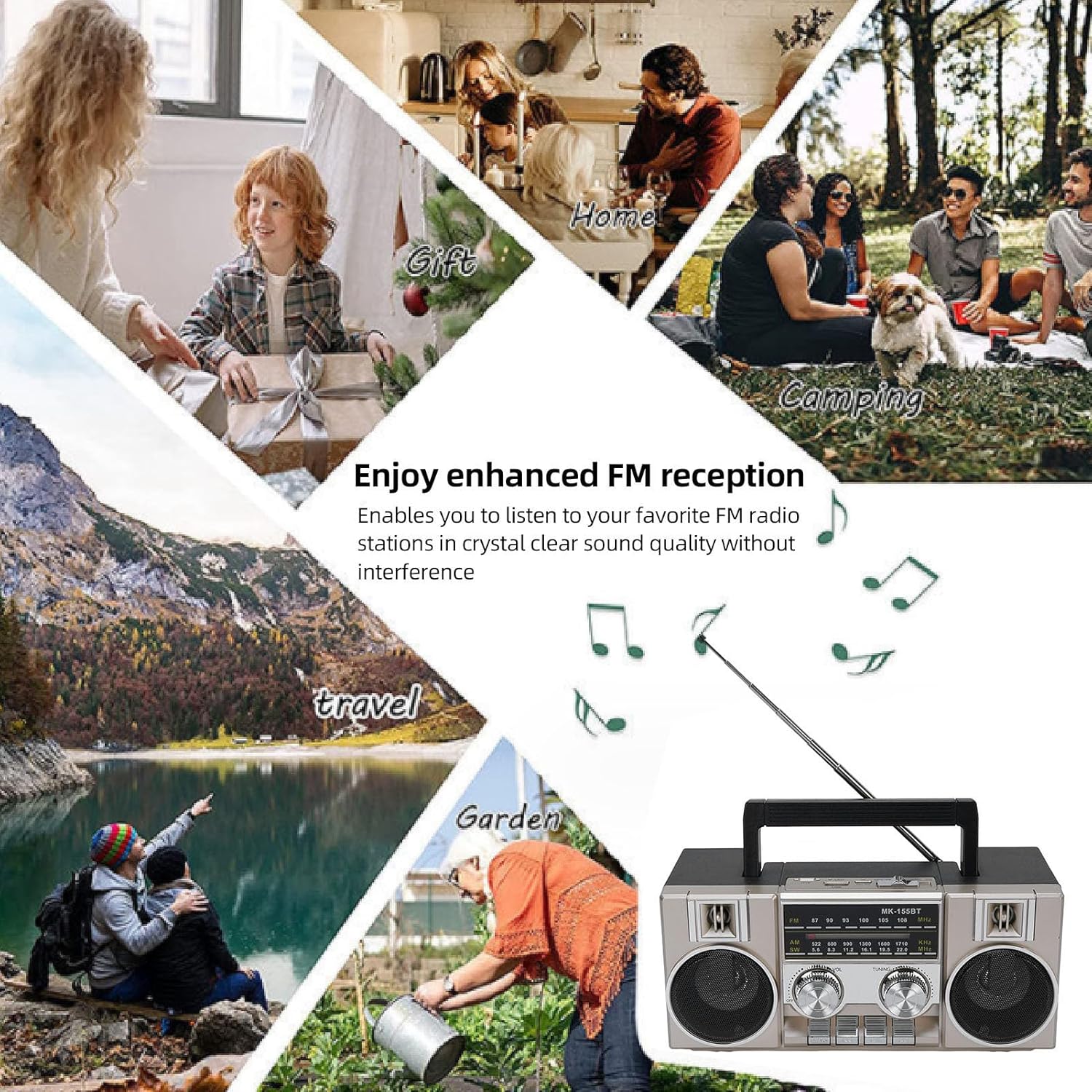 Επιτραπέζιο Ραδιόφωνο Retro 4 σε 1 - FM AM, Bluetooth, USB, Κάρτα μνήμης - CMiK Επιτραπέζιο Ραδιόφωνο Retro 4 σε 1 - FM AM, Bluetooth, USB, Κάρτα μνήμης - CMiK