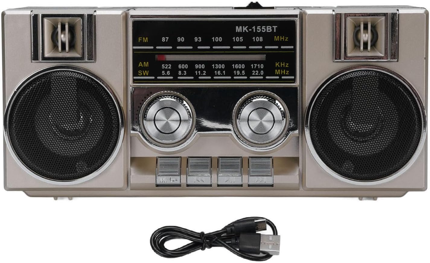 Επιτραπέζιο Ραδιόφωνο Retro 4 σε 1 - FM AM, Bluetooth, USB, Κάρτα μνήμης - CMiK Επιτραπέζιο Ραδιόφωνο Retro 4 σε 1 - FM AM, Bluetooth, USB, Κάρτα μνήμης - CMiK