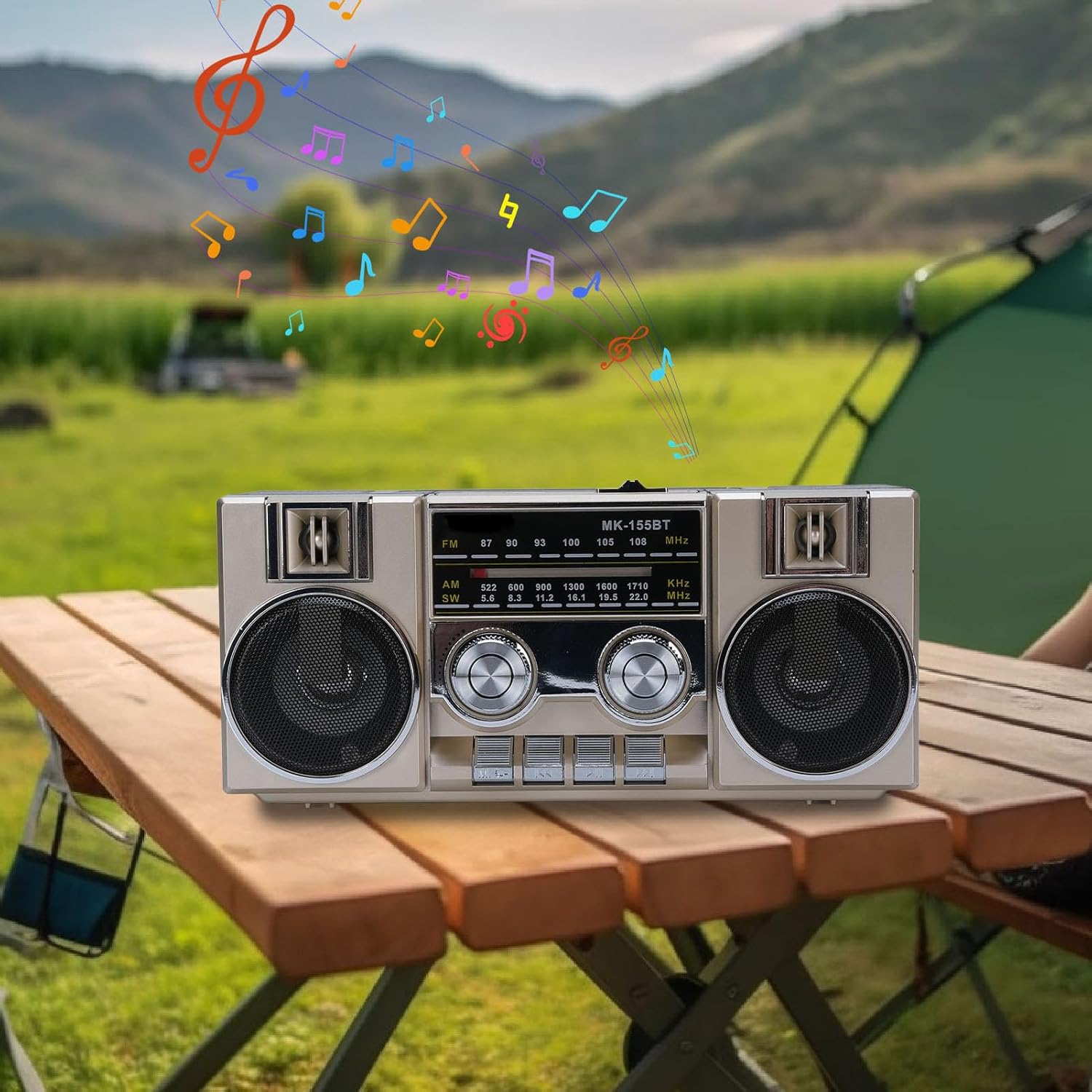 Επιτραπέζιο Ραδιόφωνο Retro 4 σε 1 - FM AM, Bluetooth, USB, Κάρτα μνήμης - CMiK Επιτραπέζιο Ραδιόφωνο Retro 4 σε 1 - FM AM, Bluetooth, USB, Κάρτα μνήμης - CMiK