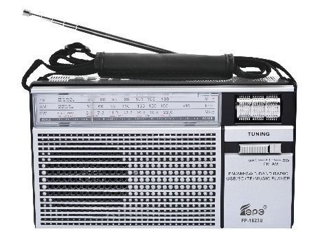 Επιτραπέζιο Retro Ραδιόφωνο FP-1823U FM/AM/SW/USB/SD/TF Ασημί Επιτραπέζιο Retro Ραδιόφωνο FP-1823U FM/AM/SW/USB/SD/TF Ασημί