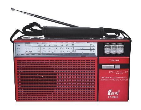 Επιτραπέζιο Retro Ραδιόφωνο FP-1823U FM/AM/SW/USB/SD/TF Kόκκινο Επιτραπέζιο Retro Ραδιόφωνο FP-1823U FM/AM/SW/USB/SD/TF Kόκκινο