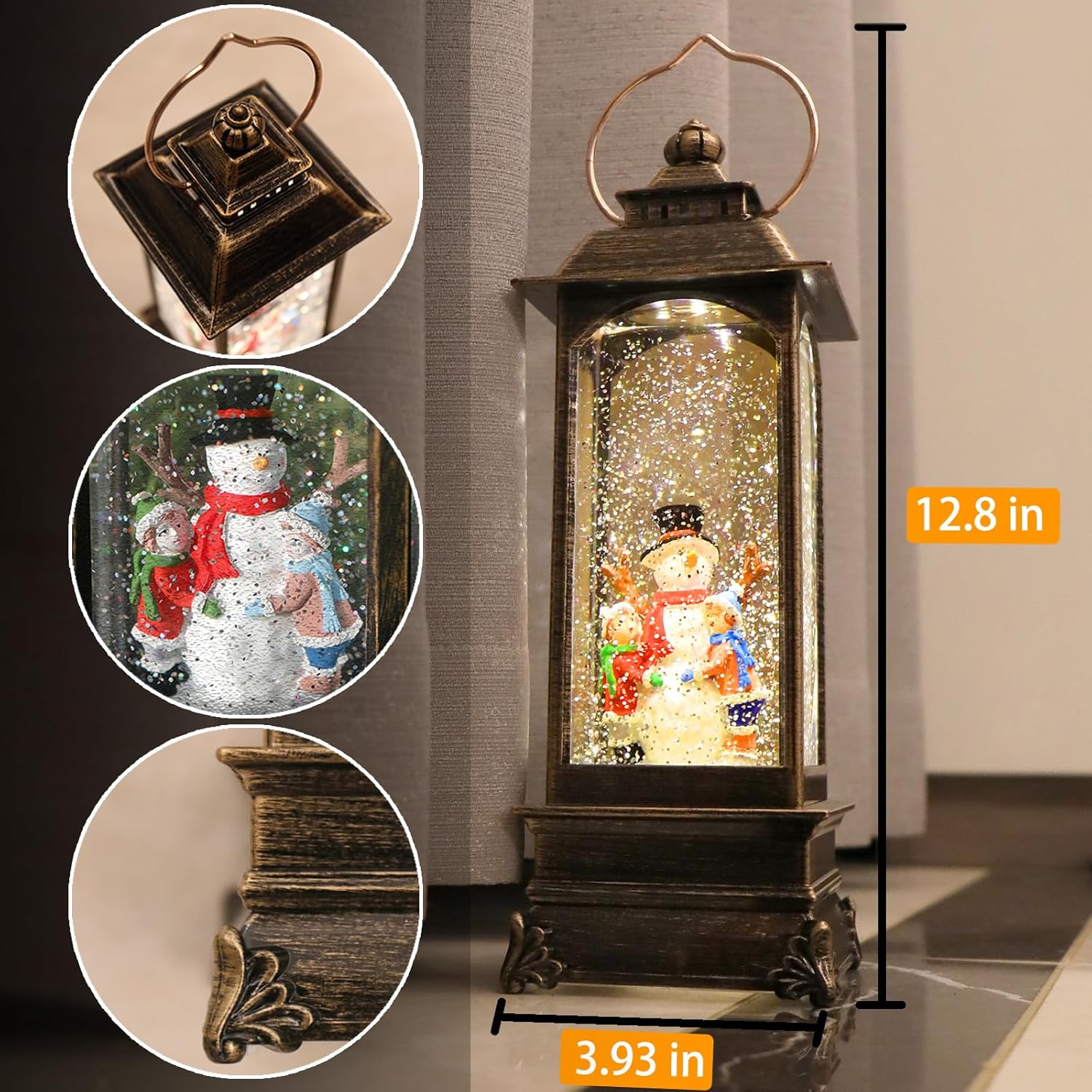 Επιτραπέζιο Χριστουγεννιάτικο Διακοσμητικό Φαναράκι με Φωτισμό - 10 x 10 x 29cm - Home Theory Επιτραπέζιο Χριστουγεννιάτικο Διακοσμητικό Φαναράκι με Φωτισμό - 10 x 10 x 29cm - Home Theory