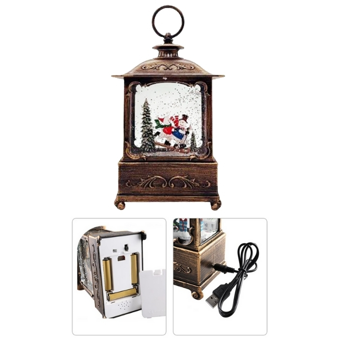 Επιτραπέζιο Χριστουγεννιάτικο Διακοσμητικό Φαναράκι με Φωτισμό & Μουσική - 13x7x22cm - Home Theory Επιτραπέζιο Χριστουγεννιάτικο Διακοσμητικό Φαναράκι με Φωτισμό & Μουσική - 13x7x22cm - Home Theory