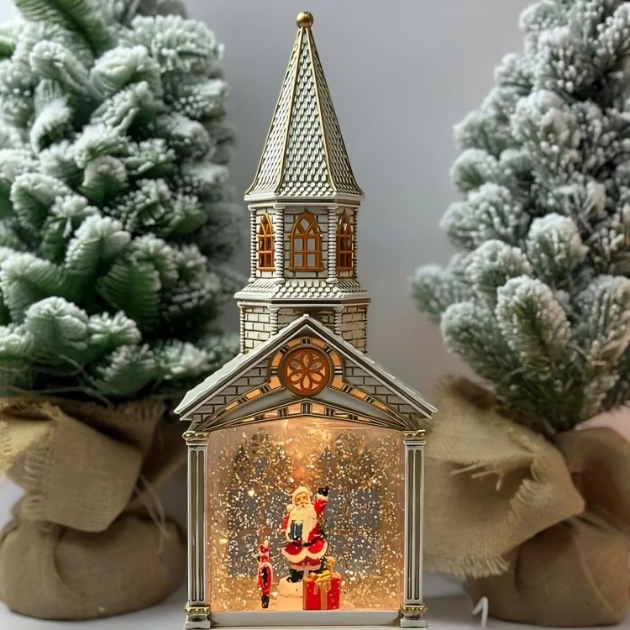 Επιτραπέζιο Χριστουγεννιάτικο Διακοσμητικό Καστράκι με Φωτισμό - 14.5 x 10,5 x 38cm - Home Theory Επιτραπέζιο Χριστουγεννιάτικο Διακοσμητικό Καστράκι με Φωτισμό - 14.5 x 10,5 x 38cm - Home Theory