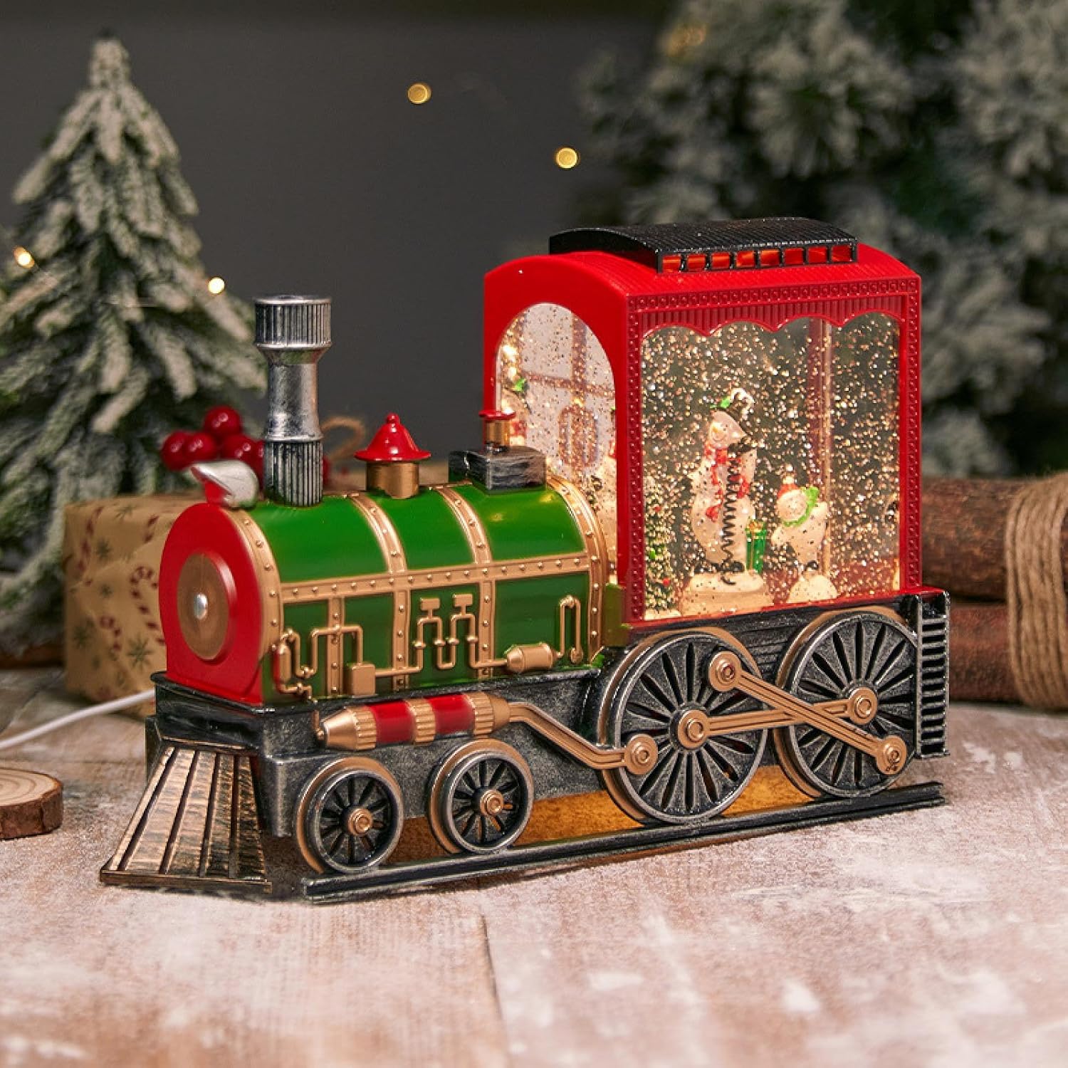 Επιτραπέζιο Χριστουγεννιάτικο Διακοσμητικό Τρενάκι με Φωτισμό - HomeTheory Επιτραπέζιο Χριστουγεννιάτικο Διακοσμητικό Τρενάκι με Φωτισμό - HomeTheory