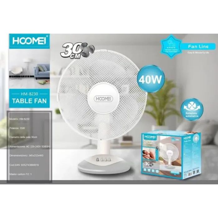 Επιτραπέζιος Ανεμιστήρας 35W Διαμέτρου 30cm Hoomei Επιτραπέζιος Ανεμιστήρας 35W Διαμέτρου 30cm Hoomei