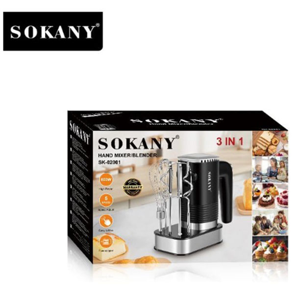 Επιτραπέζιος Ηλεκτρικός Αναδευτήρας Χειρός SOKANY 800W Inox- Μαύρο Επιτραπέζιος Ηλεκτρικός Αναδευτήρας Χειρός SOKANY 800W Inox- Μαύρο