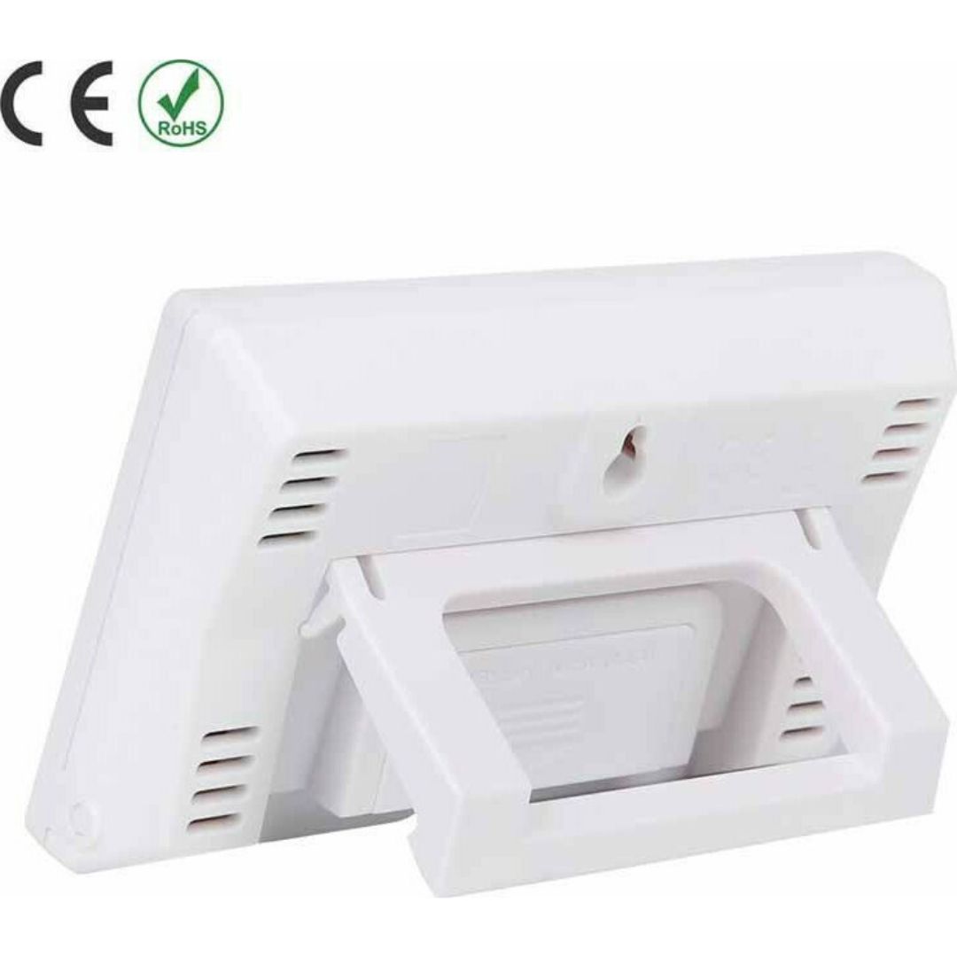 Επιτραπέζιος Μετρητής Υγρασίας και Θερμοκρασίας με Ρολόι και Ξυπνητήρι Επιτραπέζιος Μετρητής Υγρασίας και Θερμοκρασίας με Ρολόι και Ξυπνητήρι