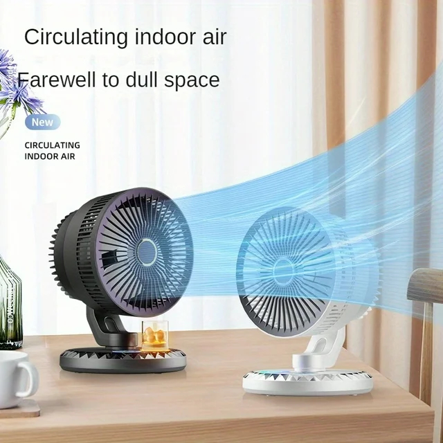 Επιτραπέζιος USB Ανεμιστήρας με Ρύθμιση Ισχύος, Χρονοδιακόπτη & LED Φωτισμό - Arrango Επιτραπέζιος USB Ανεμιστήρας με Ρύθμιση Ισχύος, Χρονοδιακόπτη & LED Φωτισμό - Arrango