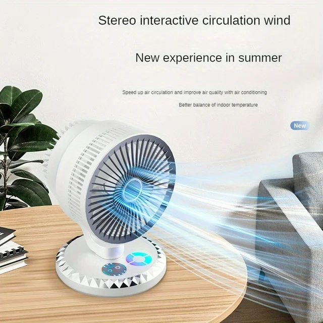 Επιτραπέζιος USB Ανεμιστήρας με Ρύθμιση Ισχύος, Χρονοδιακόπτη & LED Φωτισμό - Arrango Επιτραπέζιος USB Ανεμιστήρας με Ρύθμιση Ισχύος, Χρονοδιακόπτη & LED Φωτισμό - Arrango