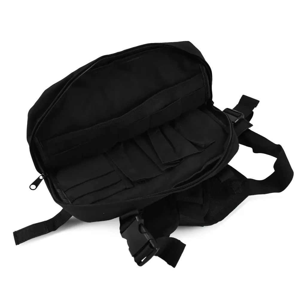 Επιχειρησιακό Τσαντάκι Στήθους 3L με Εσωτερικές Θήκες, Ραμμένους Ιμάντες και Λωρίδες Velcro 30εκ. Μαύρο Επιχειρησιακό Τσαντάκι Στήθους 3L με Εσωτερικές Θήκες, Ραμμένους Ιμάντες και Λωρίδες Velcro 30εκ. Μαύρο