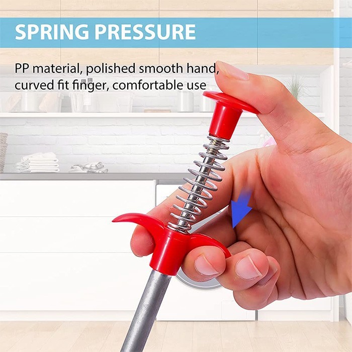 Εργαλείο Καθαρισμού Σιφωνίου με Ευέλικτο Μεταλλικό Έλασμα και Μήκος 90εκ Εργαλείο Καθαρισμού Σιφωνίου με Ευέλικτο Μεταλλικό Έλασμα και Μήκος 90εκ