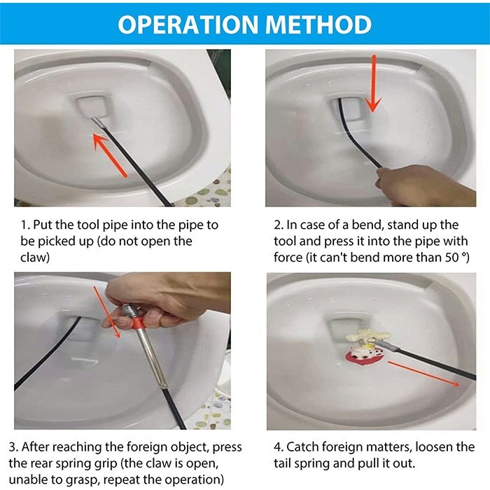 Εργαλείο Καθαρισμού Σιφωνίου με Ευέλικτο Μεταλλικό Έλασμα και Μήκος 90εκ Εργαλείο Καθαρισμού Σιφωνίου με Ευέλικτο Μεταλλικό Έλασμα και Μήκος 90εκ