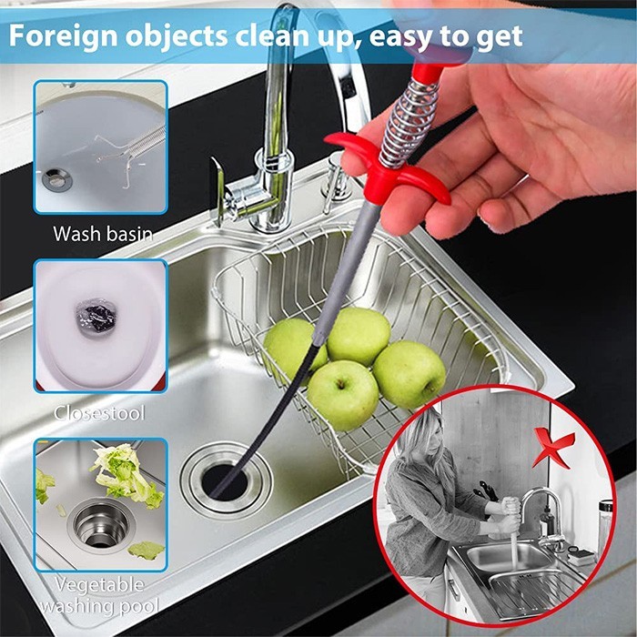 Εργαλείο Καθαρισμού Σιφωνίου με Ευέλικτο Μεταλλικό Έλασμα και Μήκος 90εκ Εργαλείο Καθαρισμού Σιφωνίου με Ευέλικτο Μεταλλικό Έλασμα και Μήκος 90εκ