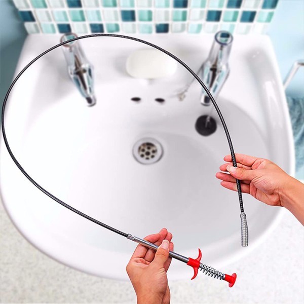 Εργαλείο Καθαρισμού Σιφωνίου με Ευέλικτο Μεταλλικό Έλασμα και Μήκος 90εκ Εργαλείο Καθαρισμού Σιφωνίου με Ευέλικτο Μεταλλικό Έλασμα και Μήκος 90εκ