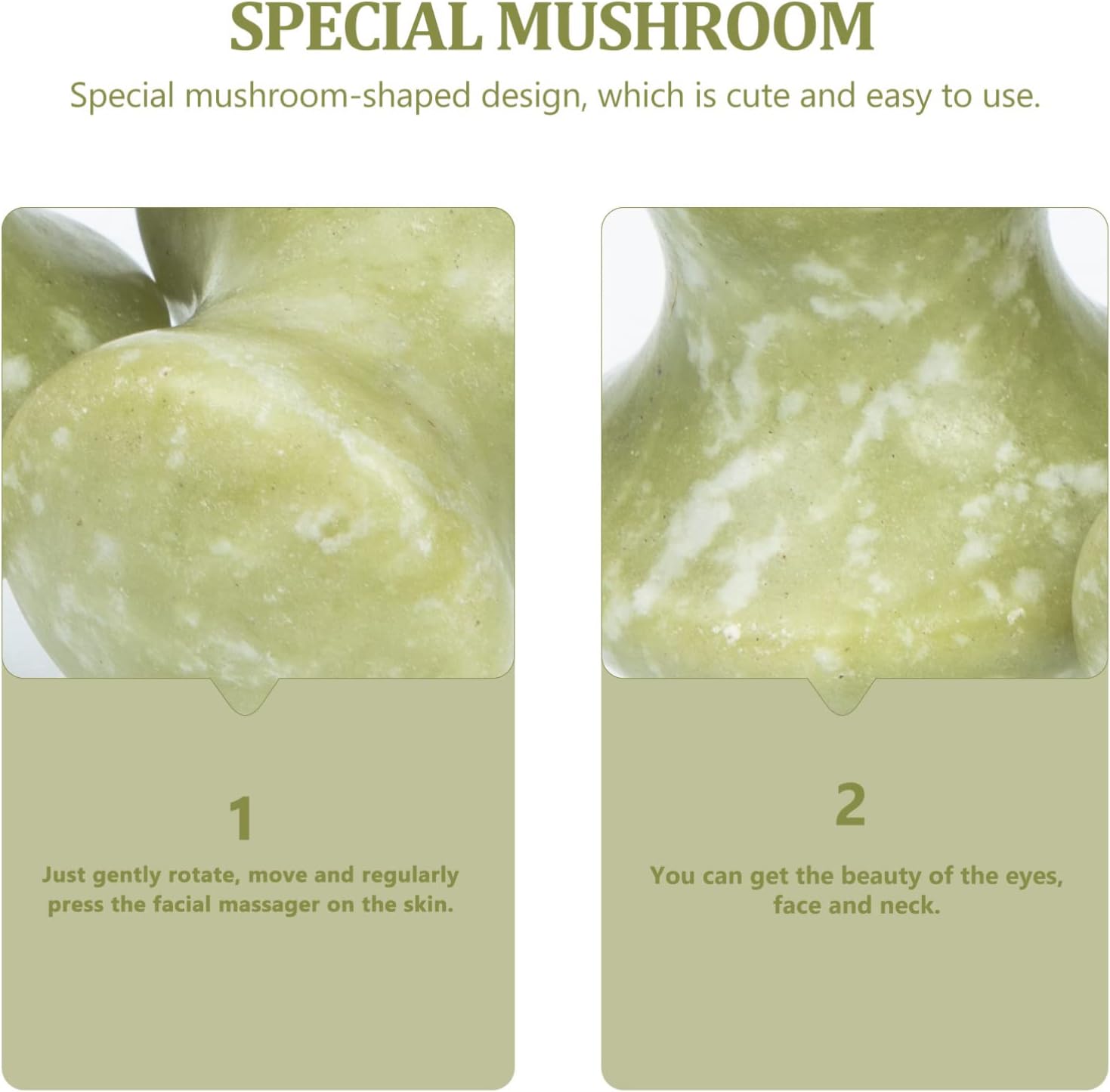 Εργαλείο Μασάζ Προσώπου με Πράσινο Νεφρίτη σε Σχήμα Μανιταριού - Jade Mushroom Εργαλείο Μασάζ Προσώπου με Πράσινο Νεφρίτη σε Σχήμα Μανιταριού - Jade Mushroom