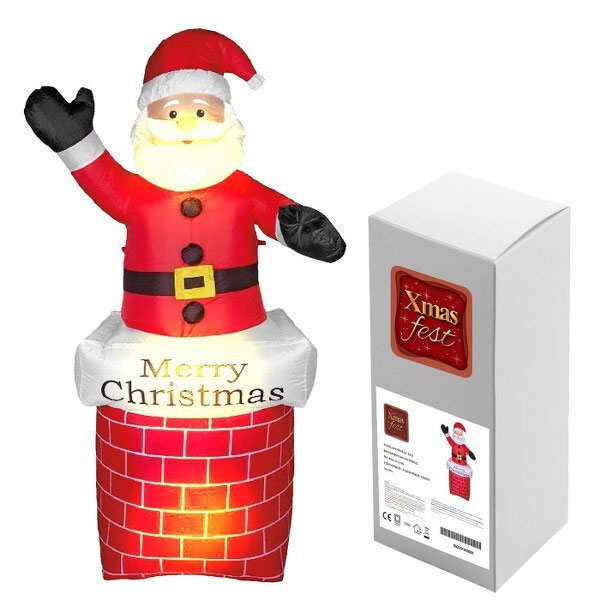 Extra Bright LED Φωτιζόμενος Διακοσμητικός Φουσκωτός Άγιος Βασίλης 210cm σε Καμινάδα με Ενσωματωμένο Blower και Αδιάβροχη Προστασία IP44 Extra Bright LED Φωτιζόμενος Διακοσμητικός Φουσκωτός Άγιος Βασίλης 210cm σε Καμινάδα με Ενσωματωμένο Blower και Αδιάβροχη Προστασία IP44