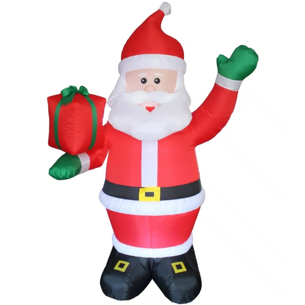 Extra Bright LED Φωτιζόμενος Διακοσμητικός Φουσκωτός Άγιος Βασίλης Γίγας 240cm με Ενσωματωμένο Blower Extra Bright LED Φωτιζόμενος Διακοσμητικός Φουσκωτός Άγιος Βασίλης Γίγας 240cm με Ενσωματωμένο Blower