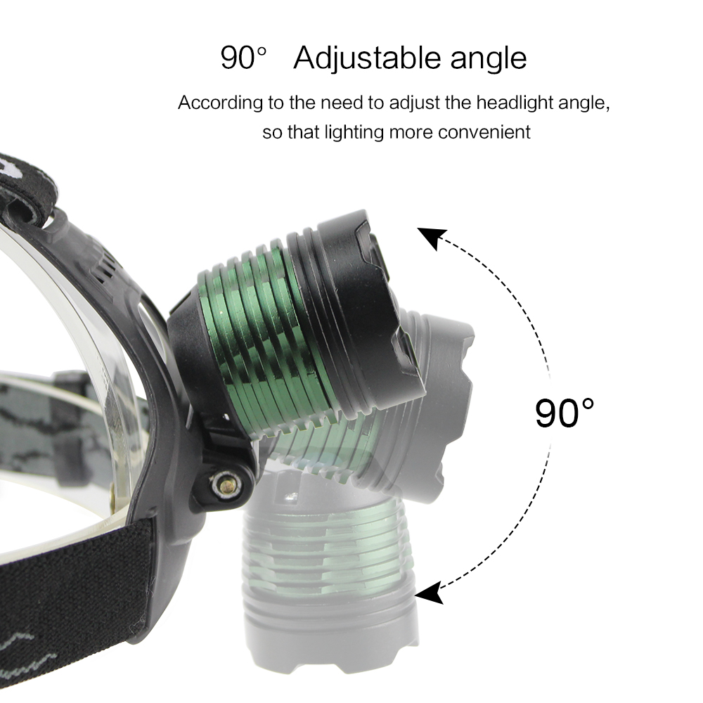 Φακός με 1 LED T6 Κεφαλής για Ποδηλάτες / Camping / Ψάρεμα / Αναρρίχηση Υψηλής φωτεινότητας 1000 Lumen με Zoom Αδιάβροχος - USB Επαναφορτιζόμενος Headlamp Φακός με 1 LED T6 Κεφαλής για Ποδηλάτες / Camping / Ψάρεμα / Αναρρίχηση Υψηλής φωτεινότητας 1000 Lumen με Zoom Αδιάβροχος - USB Επαναφορτιζόμενος Headlamp