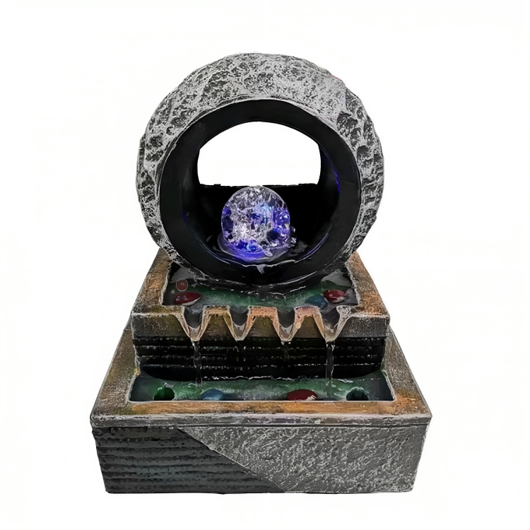 Feng Shui Διακοσμητικό Συντριβάνι Καταρράκτης με Φωτισμό LED & Κρυστάλλινη Σφαίρα - 21 x 15 x 27 εκ Feng Shui Διακοσμητικό Συντριβάνι Καταρράκτης με Φωτισμό LED & Κρυστάλλινη Σφαίρα - 21 x 15 x 27 εκ