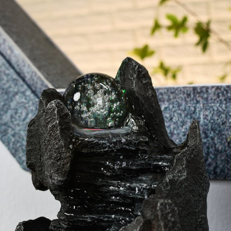 Feng Shui Διακοσμητικό Συντριβάνι Καταρράκτης με Φωτισμό LED & Κρυστάλλινη Σφαίρα 26 x 23 x 18 εκ Feng Shui Διακοσμητικό Συντριβάνι Καταρράκτης με Φωτισμό LED & Κρυστάλλινη Σφαίρα 26 x 23 x 18 εκ