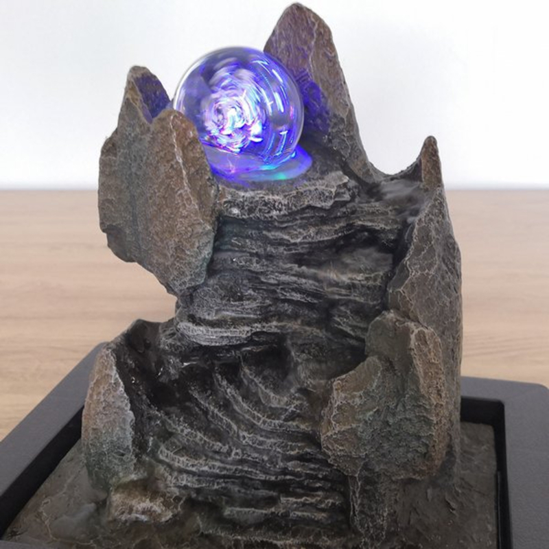 Feng Shui Διακοσμητικό Συντριβάνι Καταρράκτης με Φωτισμό LED & Κρυστάλλινη Σφαίρα 26 x 23 x 18 εκ Feng Shui Διακοσμητικό Συντριβάνι Καταρράκτης με Φωτισμό LED & Κρυστάλλινη Σφαίρα 26 x 23 x 18 εκ